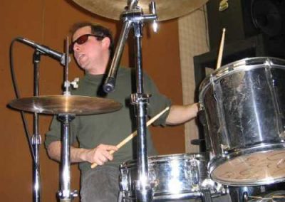 Mike Matera playing drums
